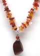 Carnelian Chip and Pendant Necklace