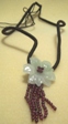 Jade Flower and Garnet Necklace