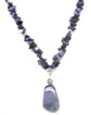 Sodlalite Chip and Pendant Necklace